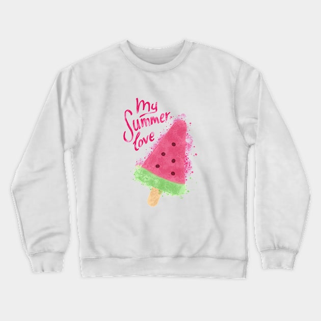 My summer love Crewneck Sweatshirt by rakelittle